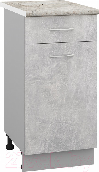 Изображение товара Шкаф-стол кухонный Кортекс-мебель Корнелия Лира НШ40р1ш (ателье светлый/марсель)