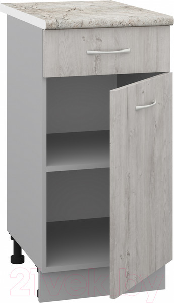 Изображение товара Шкаф-стол кухонный Кортекс-мебель Корнелия Лира НШ40р1ш (дуб монтерей/марсель)