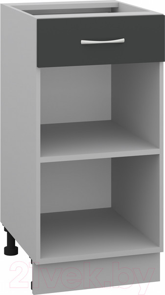 Изображение товара Шкаф-стол кухонный Кортекс-мебель Корнелия Лира НШ40р1ш без столешницы (антрацит)