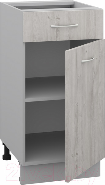 Изображение товара Шкаф-стол кухонный Кортекс-мебель Корнелия Лира НШ40р1ш без столешницы (дуб монтерей)
