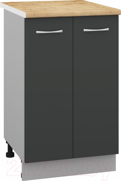 Изображение товара Шкаф-стол кухонный Кортекс-мебель Корнелия Лира НШ50р (антрацит/дуб бунратти)