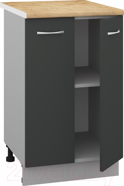 Изображение товара Шкаф-стол кухонный Кортекс-мебель Корнелия Лира НШ50р (антрацит/дуб бунратти)