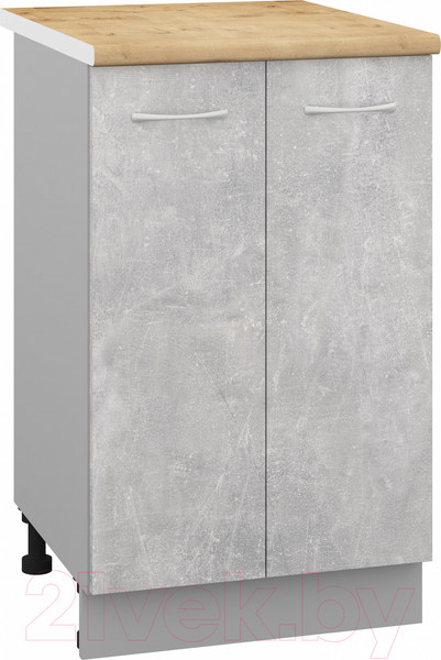 Изображение товара Шкаф-стол кухонный Кортекс-мебель Корнелия Лира НШ50р (ателье светлый/дуб бунратти)