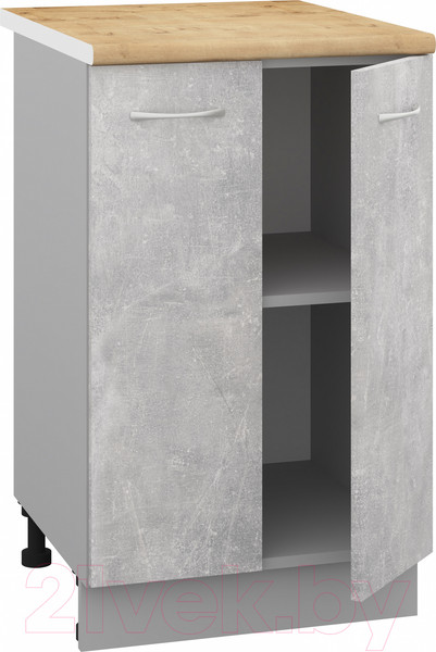 Изображение товара Шкаф-стол кухонный Кортекс-мебель Корнелия Лира НШ50р (ателье светлый/дуб бунратти)