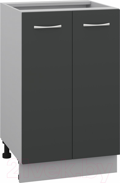 Изображение товара Шкаф-стол кухонный Кортекс-мебель Корнелия Лира НШ50р без столешницы (антрацит)