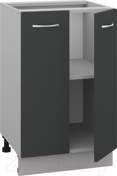 Изображение товара Шкаф-стол кухонный Кортекс-мебель Корнелия Лира НШ50р без столешницы (антрацит)
