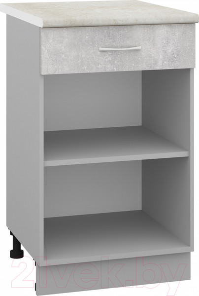 Изображение товара Шкаф-стол кухонный Кортекс-мебель Корнелия Лира НШ50р1ш (ателье светлый/королевский опал)