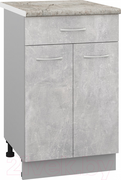 Изображение товара Шкаф-стол кухонный Кортекс-мебель Корнелия Лира НШ50р1ш (ателье светлый/марсель)