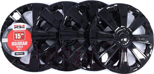 Изображение товара Набор колпаков REDMARK RS-T черный глянец 15" / RM11523 (4шт)