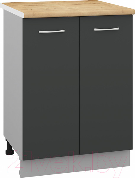 Изображение товара Шкаф-стол кухонный Кортекс-мебель Корнелия Лира НШ60р (антрацит/дуб бунратти)