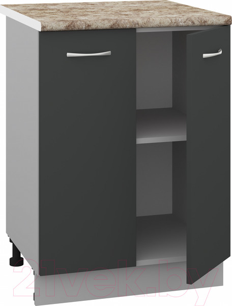 Изображение товара Шкаф-стол кухонный Кортекс-мебель Корнелия Лира НШ60р (антрацит/мадрид)