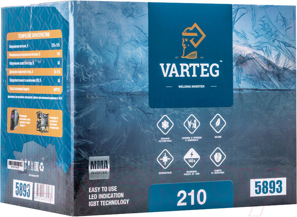 Изображение товара Инвертор сварочный FoxWeld Varteg 210 / 5893