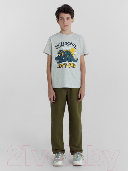 Изображение товара Штаны детские Mark Formelle 183377 (р.122-60-54, серый хаки)
