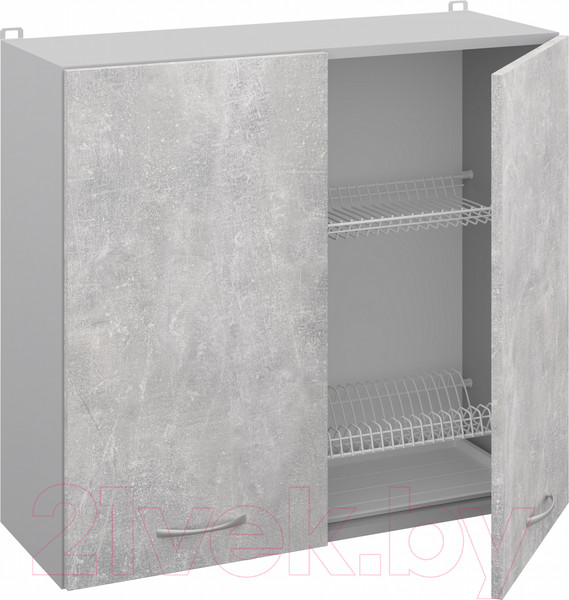 Изображение товара Шкаф навесной для кухни Кортекс-мебель Корнелия Лира ВШ80с (ателье светлый)