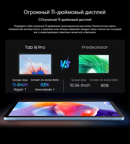 Изображение товара Планшет Blackview Tab 16 Pro 8GB/256GB / TAB16PRO_G (серый)