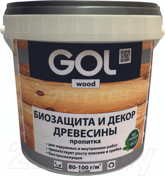 Изображение товара Пропитка для дерева GOL Wood Aqua защитно-декоративная (900г, амбарная доска)