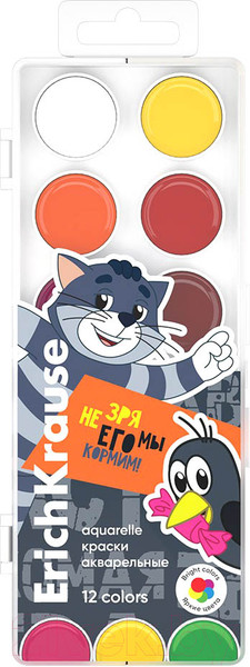 Изображение товара Акварельные краски Erich Krause Простоквашино / 61069 (12цв)