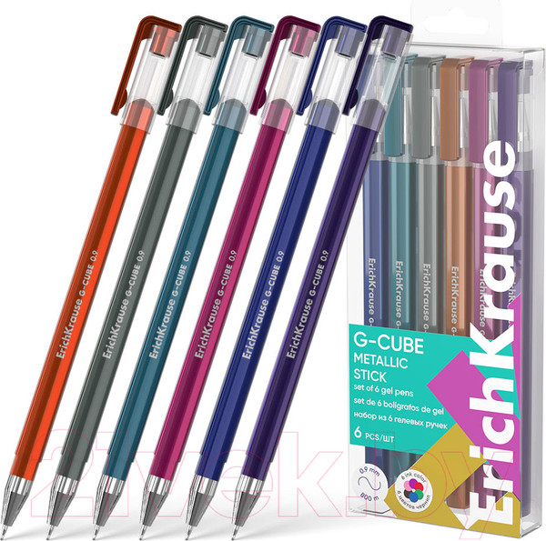 Изображение товара Набор гелевых ручек Erich Krause G-Cube / 61307 (6шт)