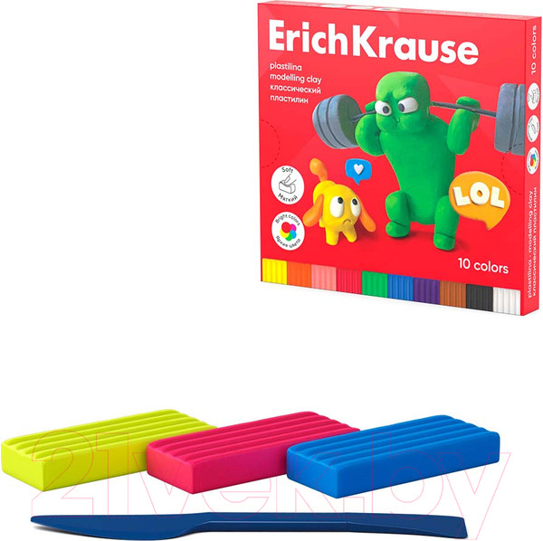 Изображение товара Пластилин Erich Krause Jolly Friends / 61346 (10цв)