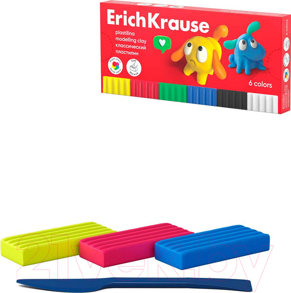 Изображение товара Пластилин Erich Krause Jolly Friends / 61344 (6цв)