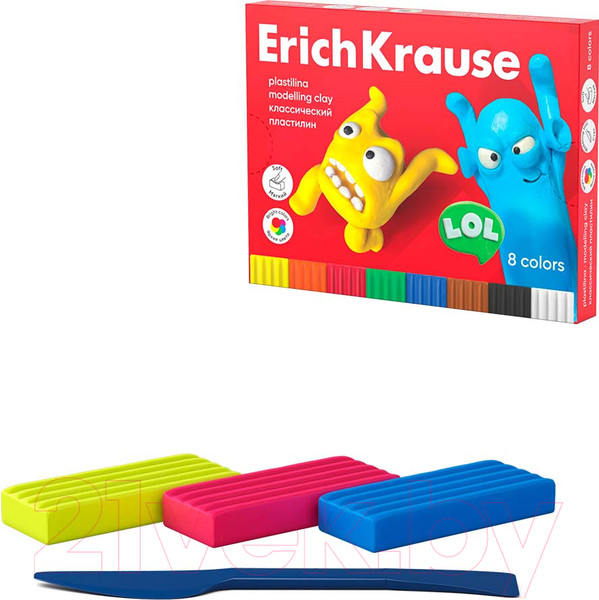 Изображение товара Пластилин Erich Krause Jolly Friends / 61345 (8цв)