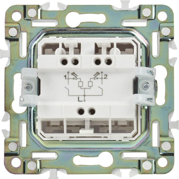 Изображение товара Выключатель IEK Skandy SK-V20-1-10-K01 (арктический белый)