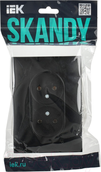 Изображение товара Розетка IEK Skandy SK-R20-10-K02-F (черный)