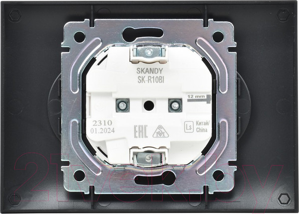 Изображение товара Розетка IEK Skandy SK-R20-10-K02-F (черный)