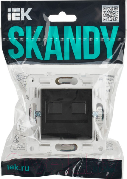 Изображение товара Розетка IEK Skandy SK-K20-1-K02 (черный)
