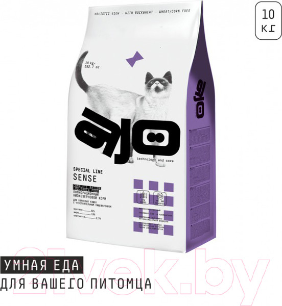 Изображение товара Сухой корм для кошек AJO Sense Для кошек с чувствительным пищеварением (10кг)