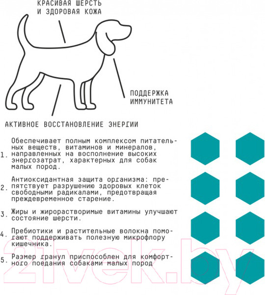 Изображение товара Сухой корм для собак AJO Mini Adult Для взрослых собак малых пород (8кг)
