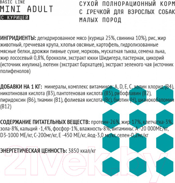 Изображение товара Сухой корм для собак AJO Mini Adult Для взрослых собак малых пород (8кг)