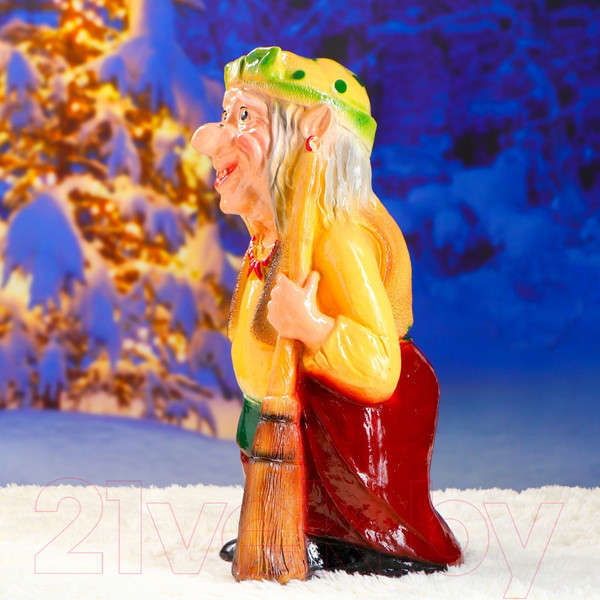 Изображение товара Фигурка для сада Хорошие сувениры Бабка Ежка стоя / 1063574