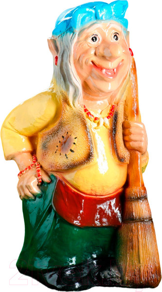 Изображение товара Фигурка для сада Хорошие сувениры Бабка Ежка стоя / 1063574