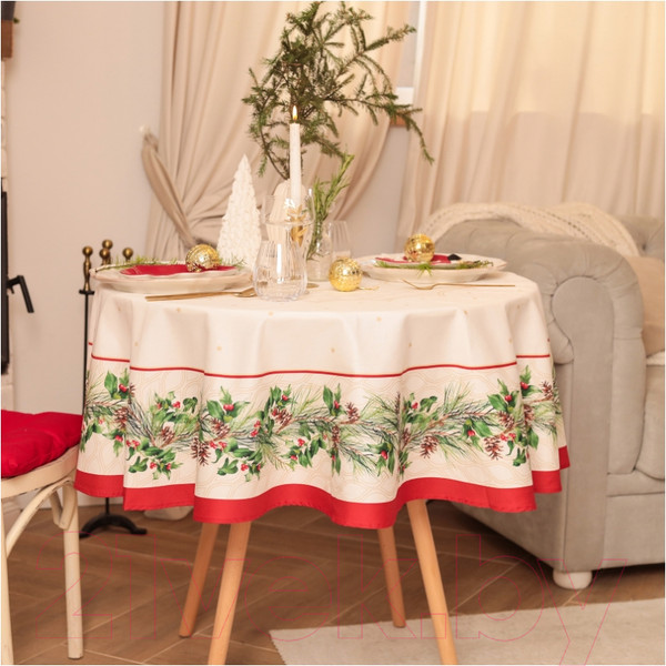 Изображение товара Скатерть Этель Christmas Wreath / 10554232