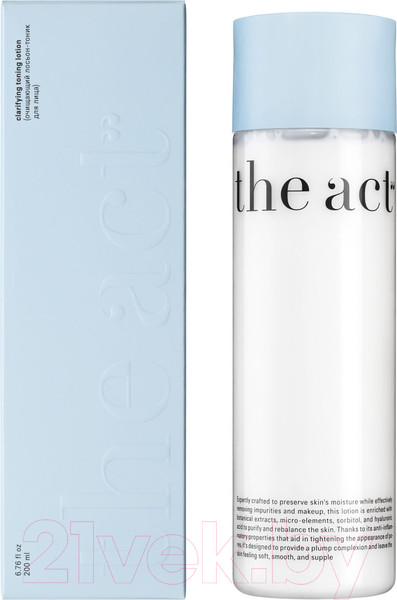 Изображение товара Лосьон для лица The Act Очищающий с минеральными ферментами и гиалуроновой кислотой (200мл)