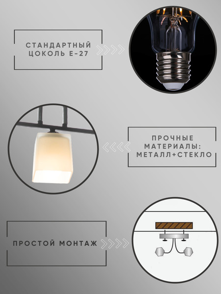 Изображение товара Люстра Aitin-Pro НПБ 02-3x60-101 / N5956/3 (черный/хром)