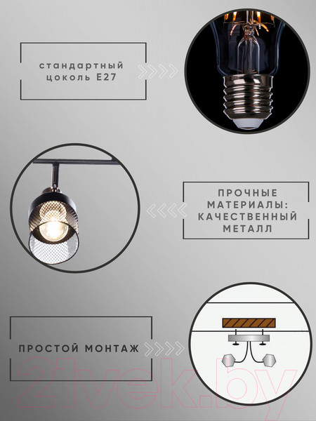 Изображение товара Спот Aitin-Pro НПБ 02-2x60-101 / N6239/2 (черный/бронза)