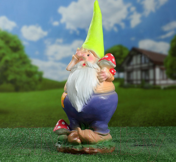 Изображение товара Фигурка для сада Хорошие сувениры Гном с грибом / 4870386