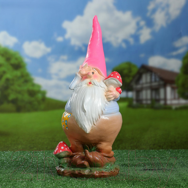 Изображение товара Фигурка для сада Хорошие сувениры Гном с грибом / 4870386