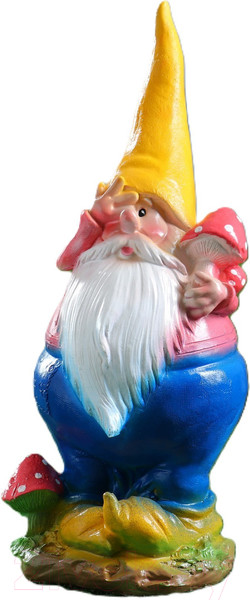 Изображение товара Фигурка для сада Хорошие сувениры Гном с грибом / 4870386