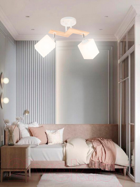 Изображение товара Спот Aitin-Pro НПБ 02-2x60-101 / N5291/2 (белый/дерево)