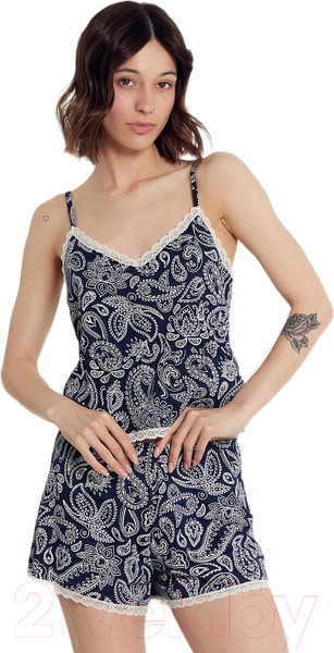 Изображение товара Пижама Mark Formelle 562320/1 (р.164/170-84-90, пейсли на темно-синем-1)