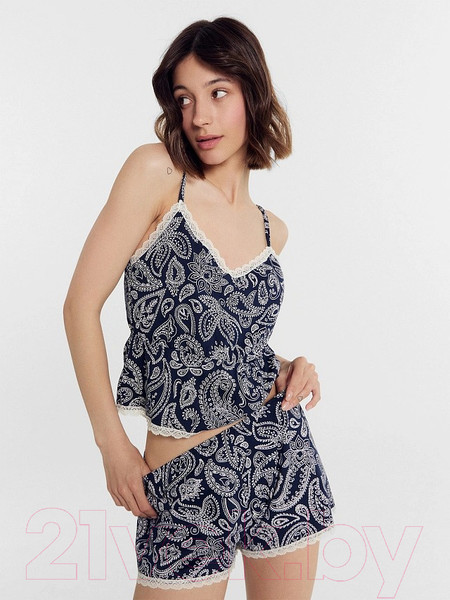 Изображение товара Пижама Mark Formelle 562320/1 (р.164/170-84-90, пейсли на темно-синем-1)