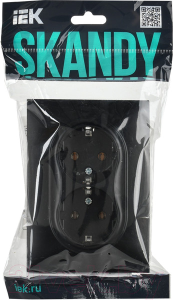 Изображение товара Розетка IEK Skandy SK-R21-16-K02-F (черный)