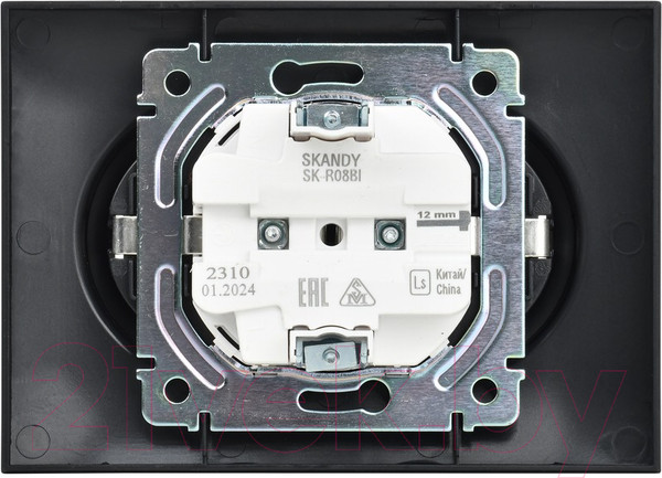 Изображение товара Розетка IEK Skandy SK-R21-16-K02-F (черный)