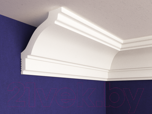 Изображение товара Плинтус потолочный SOLID C16/80 из экструдированного пенополистирола (80x80x2000мм, белый)