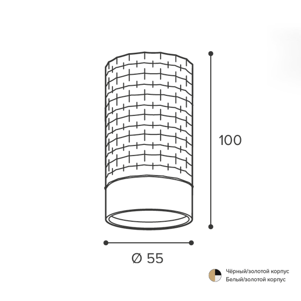 Изображение товара Точечный светильник Wolta WSL-GU10/10BG