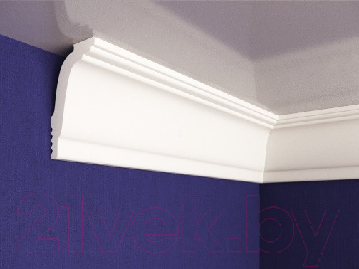 Изображение товара Плинтус потолочный SOLID C34/67 из экструдированного пенополистирола (40x67x2000мм, белый)