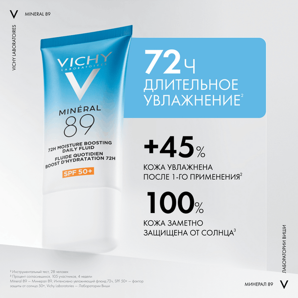 Изображение товара Флюид солнцезащитный Vichy Увлажняющий для лица SPF50+ (50мл)